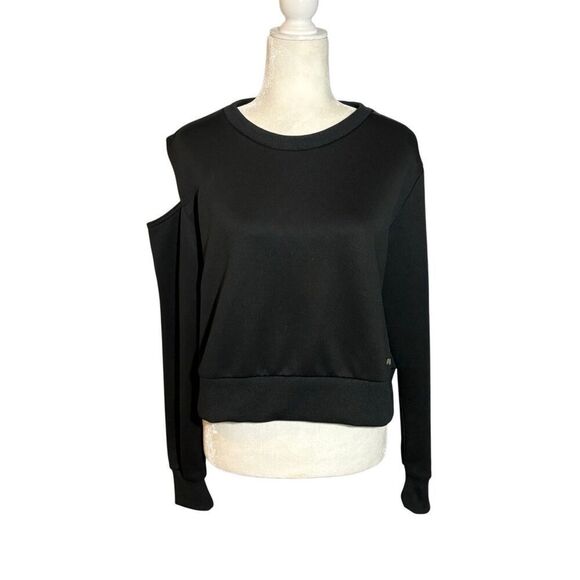 Puma black, cropped sweatshirt with one shoulder cutout - L - Picture 2 of 10